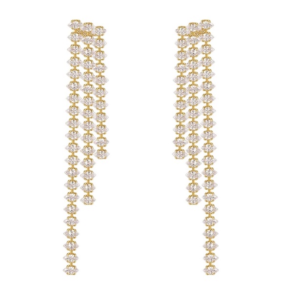 💛Gold plated multi tassel earrings - Picture 6 of 6